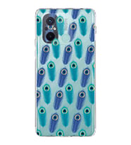 PrintiFy Xiaomi Redmi 12C ile Uyumlu 1mm Slim Fit Nazar Boncuğu 4 Baskılı Şeffaf  Kılıf