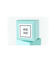 For You Sticker Mat Etiket Siyah Beyaz Wrapping Greetings Black White Sade 3.5 Cm - 40 Adet