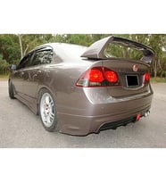 Honda Civic Fd6 Mugen RR Arka Ek Mat Siyah Sağ Çift Egzoz Çıkışlı 2006 2007 2008 2009 2010 2011