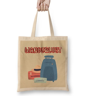 Funny Travel Gift Design Lover Trippin Wanderlust Journey Adventurer Vacation Bez Çanta Uzun Saplı