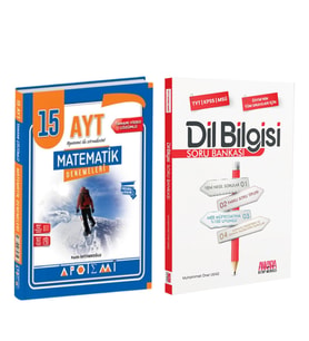 Apotemi AYT Matematik Deneme ve AKM Dil Bilgisi Soru Bankası Seti 2 Kitap
