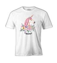 Unicorn Pink Anneler Günü Beyaz Unisex Tshirt