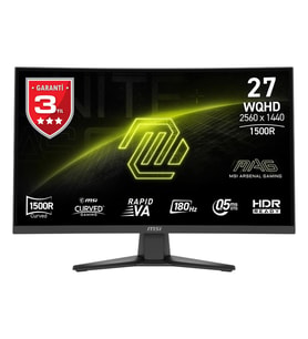 MSI MAG 275CQF E18 27 inç 180Hz 0.5ms WQHD FreeSync Rapid VA Kavisli Gaming Monitör