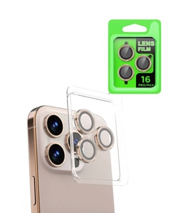 Newface Apple iPhone 16 Pro Max Raze Metal Kamera Lens - Natural Grey