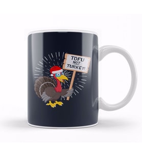 Christmas Tofu Not Turkey Kupa Bardak Porselen