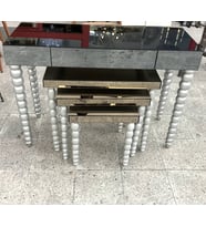 Dresuar-Zigon 18026 ELMA Model Gri Lake Ahşap Kayın Ayak Ayna Kaplama El Yapım (Füme)