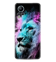 Infınix Note 12 Kılıf Silikon Desen Özel Seri Pink Blue Leon 1603