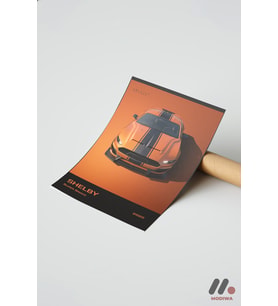 Shelby Super Snake Mustang Poster, Çerçevesiz Yüksek Kalite Duvar Afişi - Oto