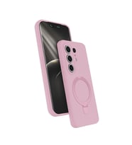 Lexroo Tecno Camon 50 Pro Kılıf M-safe Şarj Özellikli Standlı Samara Kılıf - Pembe