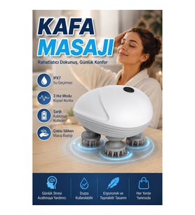 Kablosuz Şarjlı IPX7 Su Geçirmez Elektrikli Kafa Derisi Masaj Aleti 3 Hızlı