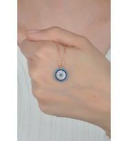 Kadın 925 Ayar Nazar Kolye Gümüş Kolye