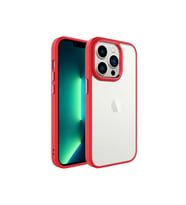 Apple iPhone 14 Pro Uyumlu Kılıf Zore Krom Kapak (Kırmızı)