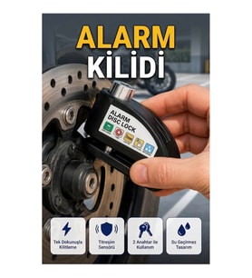 110 dB Alarm Disk Kilidi Motosiklet Scooter Bisiklet Güvenlik Kilidi