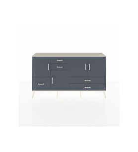 Arges Konsol 4 Raflı 5 Çekmeceli 4 Kapaklı 176x30x99 Aytaşı-Antrasit