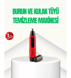Kulak Burun Tüy Temizleme Makinası Pilli Kırmızı Ergonomik