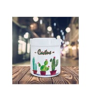 Cactus Yazılı Bitki Çiçek Baskılı Küllük Kül Tablası -2011407