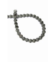 Hematit Doğal Taş Parlak Füme Deniz Tarağı Kesim 8mm Dizi [AA]