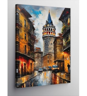 Kanvas Tablo İstanbul Galata Kulesi