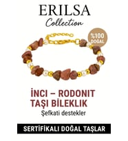 Sertifikalı Kırık Taşlı Model İnci Rodonit Taşı Bileklik – Sevgi ve Denge Enerjisi (Çok Renkli)