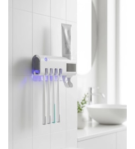 Uv Sterilizasyonlu Duvara Monte Otomatik Diş Fırçası Tutucu
