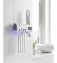 Uv Sterilizasyonlu Duvara Monte Otomatik Diş Fırçası Tutucu