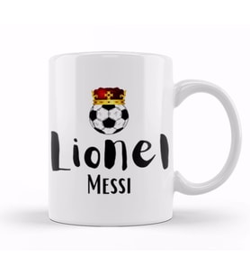 Lionel Messi Art Merch Kupa Bardak Porselen