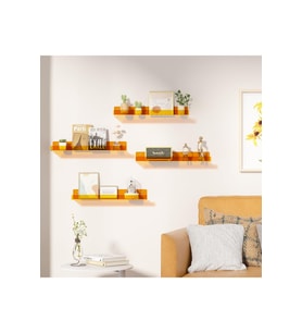 Transparan Turuncu Duvar Raf (40cm x 10cm)