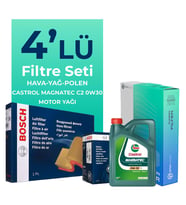 BOSCH Citroen Jumper 2.0 BlueHDi Dizel Filtre Bakım Seti Castrol Motor Yağlı (2015-2020) 4 Lü