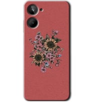 Realme 10 4G Kılıf HD Desen Baskılı Kılıf - Retro Çiçek