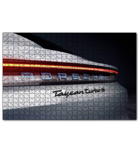 Cakapuzzle Porsche Taycan Turbo Beyaz Arka Yakın Plan  Puzzle Yapboz MDF (Ahşap) (120 Parça)