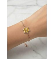 925 Ayar Gümüş Lotus Çiçeği Bileklik