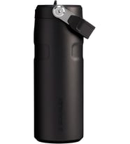 Stanley Iceflow™ Aerolight™ Flip Straw 2.0 Pipetli Su Şişesi, Siyah 2.0, 0.47 Litre