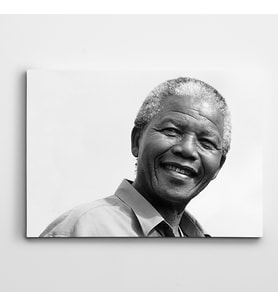 Mandela Siyah Beyaz Kanvas Tablo