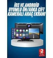 4k Ultra Araç İçi Ön Ve Arka Kameralı Ekran Hd 2 Kameralı Torpido Üstü Araç Multimedya