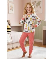 Kız Çocuk %100 Pamuk Pijama Takımı 4-11 Yaş 12628 MODANINO