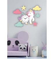 Çocuk & Bebek Odası Unicorn Ahşap Duvar Saati