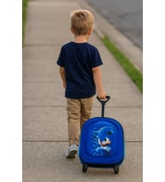 NEWFULL ÇEKÇEKLİ ERKEK ANAOKUL SIRT ÇANTASI (Mavi-Mavı)
