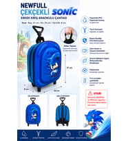 NEWFULL ÇEKÇEKLİ ERKEK ANAOKUL SIRT ÇANTASI (Mavi-Mavı)