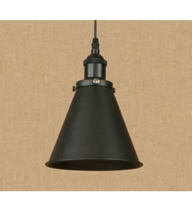 MYLİGHTS RETRO KONİK METAL SARKIT AVİZE EN 19 CM (Siyah)