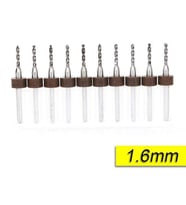PCB Mikro Karbür CNC Matkap Ucu 10lu Set 1,60mm Tungsten 18 Shank