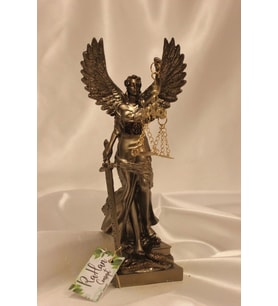 Avukat Adalet Kadın Heykeli Themis Terazi Kanatlı Büyük (Gold)