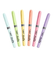 Bic Marking Highlighter Grip İşaretleme Kalemi Pastel 6 Renk 