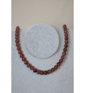 8 MM STRAWBERRY ÇİLEK KUVARS DOĞAL TAŞ KOLYE