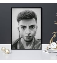 Kişiye Özel Karakalem Tasarımlı MDF Tablo