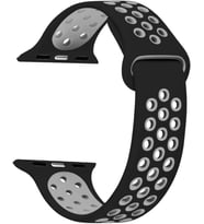 Apple Watch Ultra için Kordon Rainbow Sport Kayış Siyah Gri
