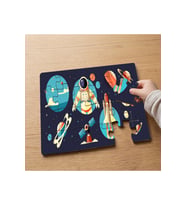 Uzayı Öğreniyoruz Tasarımlı 24 Parça Ahşap Çocuk Puzzle MPK0045