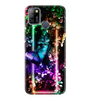 INFINIX Smart 4 5 6 Zero 8 S5 Pro Kılıf Desemli Silikon Butterfly Neon 1684