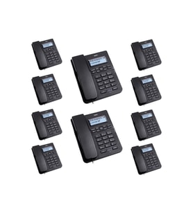 10 Adet Siyah Tm145 Masaüstü Ofis Telefon Seti