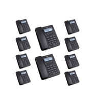 10 Adet Siyah Tm145 Masaüstü Ofis Telefon Seti