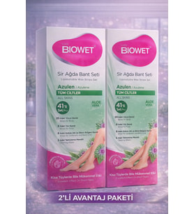 Biowet Sir Ağda Bant Seti Azulen Aloe Vera Tüm Ciltler İçin 41 Parça Kolay Kullanım 2 Paket